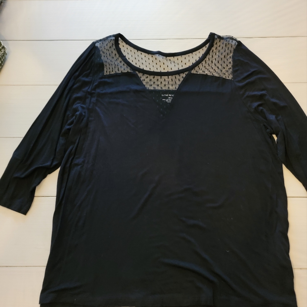 Lane Bryant Plus Size Black Tunic, Size 18-20